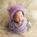  новый bo-n фото baby одеяло мягкая игрушка .. медведь .. искусство вязаный .. костюм комплект шляпа фотография фотосъемка память память фотография новогодняя открытка мужчина девочка новый C&amp;J надеты поворот 
