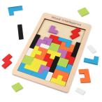 Yahoo! Yahoo!ショッピング(ヤフー ショッピング)カラフル木製パズル ジグソーパズル 40ピース 図形作りや型はめに挑戦 ロシアンブロック 温かみある木のおもちゃ 発想力 図形認識力を育む 知育玩具 LP-TTRIS40