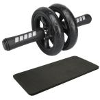 ショッピング腹筋ローラー 腹筋ローラー クッションマット付属 静音仕様 筋トレ 自宅トレーニング 初心者 高密度スポンジグリップ