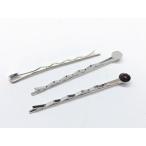 ヘアアクセサリー用　台座付ヘアピン　3本入り　p-0585