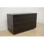  выставленный товар общий натуральная кожа ACTUS actus PRG DECO 8-DRAWER грудь 2 ряд 4 уровень выдвижной ящик чёрный черный телячья кожа щеки материал простой современный место хранения 