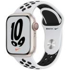 Apple Watch Nike Series 7 GPS+Cellularモデル 41mm MKJ33J/A [ピュアプラチナム/ブラックNikeスポーツバンド]