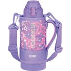 ショッピングサーモス 水筒 サーモス 水筒 真空断熱スポーツボトル 800ml パープルピンク 保冷専用 子供用 ポーチ付き 肩に優しいストラップ FJS-800F PL-