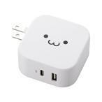  Elecom USB розетка зарядное устройство всего 32W ( USB PD соответствует ) Type-C×1 / USB-A×1 белый лицо MPA-AC