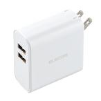  Elecom зарядное устройство USB розетка всего 24W 2 порт USB-A складной штекер 2 шт. одновременно зарядка случайный зарядка соответствует iPhone SE