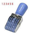 ショッピングシャチハタ シャチハタ スタンプ 回転ゴム印 欧文6連 3号 捺印サイズ 約28×6ミリ ゴシック体