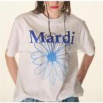 Mardi Mercredi ワンサイズ Tシャツ レディース FLOWER MARDI TEE 半袖 tシャツ カットソー 花柄 おしゃれTシャツ カジュアル マルディ メクルディ