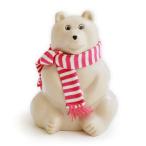 マフラー付き白くま貯金箱 ピンク Polar Bear ポーラーベアー Money box マネーボックス プラステップ PLASTEP 北欧雑貨 2024年 しろくま