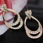 Yahoo! Yahoo!ショッピング(ヤフー ショッピング)ピアス レディース フープピアス スワロフスキー k18 18金GP18k スワロ