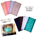 《日本製》ダスティーカラー不織布マスク20枚set《フリーサイズ》カラー2タイプ 血色/グリーン 4色各5枚  レディース/メンズ【1セットまでメール便可】