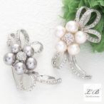 ショッピングブローチ ブローチ(br3)パール 花リボン フォーマル 卒業式 入学式 コサージュ ラインストーン セレモニー 母の日
