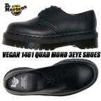 Dr.Martens VEGAN 1461 QUAD MONO 3EYE BLACK 30651001 ドクターマーチン ヴィーガン 1461 クアッド モノブラック 3 アイ シューズ FELIX RUB OFF 厚底 3ホール