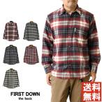 ショッピングネルシャツ ファーストダウン チェック ネルシャツ メンズ 長袖 FIRST DOWN チェックシャツ フランネルシャツ アウトドア ブランド 【7F0649】 送料無料 通販M3