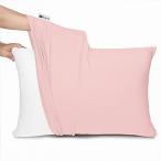 枕カバー のびのび枕カバー まくらカバー 綿 Tシャツ素材 封筒式 43 63 50×70 ピンク 無地 よく伸びる 伸縮 ストレッチ 柔ら