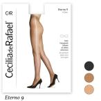 Cecilia de Rafael Eterno 9 スペイン ストッキング 9デニール ウエストバンドなし 日清紡モビロン コットンマチ付 光沢あり
