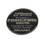 000205-10 POSH-F マルバッチ 黒塗装・鏡面 両面テープ  POSHフェイス