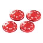 000821-02 Ｍ１０Ｃａｐボルトカバー レッド 4PCS POSHフェイス