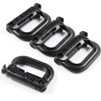 DYZD высокая интенсивность легкий пластик D кольцо MOLLE webbing Гримм блокировка черный 4 шт. комплект 