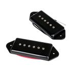 Yibuy 1 пара 4.72 x 1.61" черный пластик . металл CERAMIC одиночный пружина pick up DP90-BK