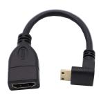 ViViSun высокая скорость mini HDMI( мужской )to HDMI( женский ) изменение кабель -HDMI модель C(mini) мужской верх и низ левый правый 90°L type золотой me