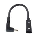 Cablecc Type C USB-C женский ввод,DC 4.0 * 1.3mm источник питания PD зарядка кабель, LAP верх 18-20V соглашение 