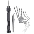 CESFONJER 25 pcs булавка тиски ручная дрель bit | микро Mini кручение дрель bit комплект (0.5?3mm), из дерева ювелирные изделия для пластика 1