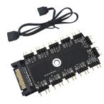 rgb ступица, CTRICALVER 1?11 порт ARGB HUB 5V 3Pin RGB сплиттер ступица SATA/IDE порт имеется источник питания 50cm.