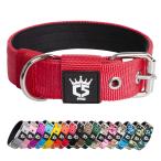 TSPRO Tacty karu собака цвет 1.25 дюймовый ширина сверхпрочная metal пряжка имеется долговечность мощный настройка возможность для маленьких собак ( красный,S)