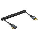Twozoh 90° пружина форма Mini HDMI-HDMI кабель прямой угол Mini HDMI-HDMI пружина кабель поддержка 4K/3D 1080p максимальный 1.5M до 