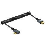 Twozoh левый угол пружина форма Mini HDMI-HDMI кабель 90° Mini HDMI-HDMI пружина кабель поддержка 3D/4K 1080P 1.