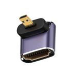 cablecc выше угол микро HDMI мужской -HDMI 2.1 женский UHD удлинение Gold конвертер адаптор 8K 60hz HDTV соответствует 