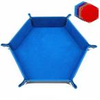 HUAZONTOM кости tray PU кожа шестиугольник складной кости tray модный настольный носорог koroRPG DND MTG стол игра носорог koroma