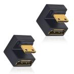 Duttek 180 раз U знак type 8K Mini HDMI мужской HDMI женский удлинение HDMI адаптер 48Gbps- конвертер камера / проектор для 2 шт упаковка 