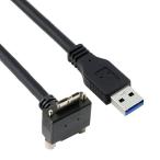 CY кабель Micro USB3.0 двойной винт USB3.0 данные . блокировка 5Gbps электрический кабель 90 раз нисходящий модель VR промышленность для камера темно синий pi