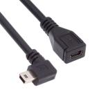 NFHK 90 раз прямой угол Mini USB 5 булавка мужской - женский удлинение кабель 30cm GPS камера для, NF-U2-049-RI
