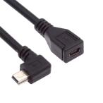 NFHK 90 раз левый направление Mini USB 5 булавка мужской - женский удлинение кабель 30cm GPS камера для, NF-U2-049-LE