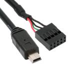 CY кабель USB 2.0 материнская плата 9 булавка 10 булавка заголовок - Mini USB 5 пин кабель 50cm Mini монитор сенсор panel камера для,