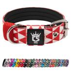 TSPRO Tacty karu собака цвет 1.25 дюймовый ширина futoshi . проект сверхпрочная metal пряжка имеется долговечность мощный настройка возможность средний из для больших собак ( красный . белый 