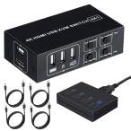 BLUPOW 4 ввод 1 мощность HDMI KVM переключатель USB клавиатура * мышь * монитор . вместе иметь персональный компьютер переключатель (PC4 шт. для ) 4K60Hz*HDMI2
