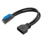 NFHK код левый угол трос ro файл USB 3.0 20 булавка 19 булавка мужской - женский удлинение 5Gbps кабель 90 раз материнская плата для 