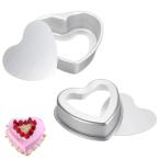 ADOFUN aluminium сплав производства 2 шт. комплект Heart type кекс type удален возможность низ выпечка хлеб выпечка для кекс хлеб маффин type свадьба / рождение 