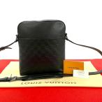 極 美品 LOUIS VUITTON ルイヴィトン ポシェット・ディストリクト ダミエ アンフィニ レザー ショルダーバッグ ブラック オニキス 115-9