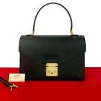 極 美品 LOUIS VUITTON ルイヴィトン ヴィンテージ コンコルド エピ レザー 本革 ハンドバッグ トートバッグ ブラック 黒 ノワール 104-2