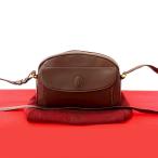 極 美品 袋付 CARTIER カルティエ ヴィンテージ マストライン レザー 本革 ショルダーバッグ ポシェット サコッシュ ボルドー 65168
