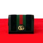 未使用保管品 GUCCI グッチ オールドグッチ ヴィンテージ オフィディア GG マーモント シェリーライン GGロゴ 本革 二つ折り財布 黒 71890