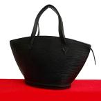ショッピングエピ 極 美品 LOUIS VUITTON ルイヴィトン ヴィンテージ サンジャック エピ レザー 本革 ハンドバッグ ミニ トートバッグ ノワール 73112