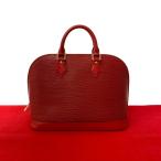 極 美品 LOUIS VUITTON ルイヴィトン ヴィンテージ アルマ エピ レザー 本革 ハンドバッグ ミニ トートバッグ カスティリアンレッド 91744
