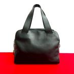 ショッピングセリーヌ 極 美品 希少品 CELINE セリーヌ サークルロゴ 金具 チャーム レザー 本革 ハンドバッグ ミニ ボストンバッグ ダークネイビー 74531