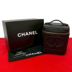 未使用保管品 箱 袋付 カード シール有 CHANEL シャネル ココマーク キャビアスキン レザー 本革 ハンドバッグ バニティバッグ 黒 86709