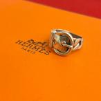 極 美品 HERMES エルメス ブックルセリエ ベルトリング シルバー925 指輪 12号 アクセサリー 小物 シルバー 63117